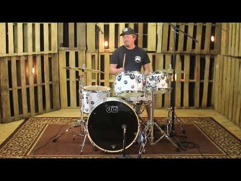 DW Performance Series Gloss White Drum Set - 22, 10, 12, 14, 6.5x14