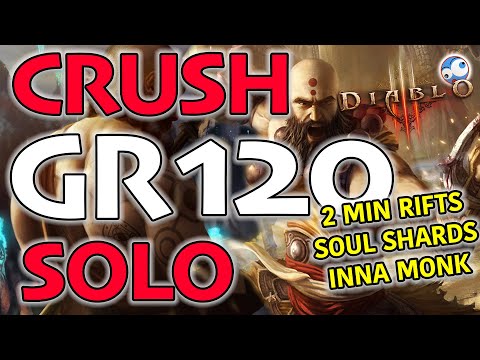 CRUSH GR120 in 2 minutes - Inna Monk with NEW SOUL SHARDS (Diablo 3 season 25) Speed Build Guide