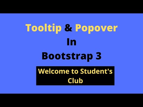 How to make Tooltip and Popover In Bootstrap 3 | Hover Effects | Tutorial #11