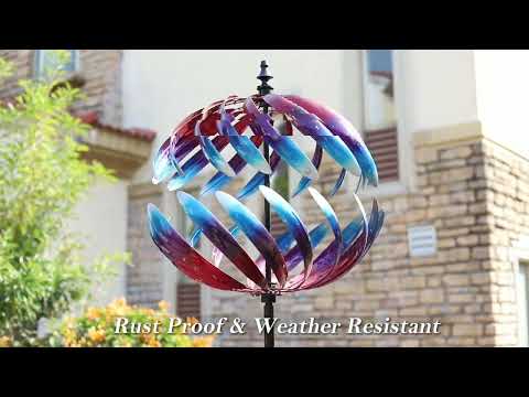 MULTICOLORED SPLIT SPHERE WIND SPINNER