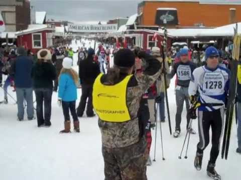 2013 American Birkebeiner Finish Line in Hayward, Wisconsin