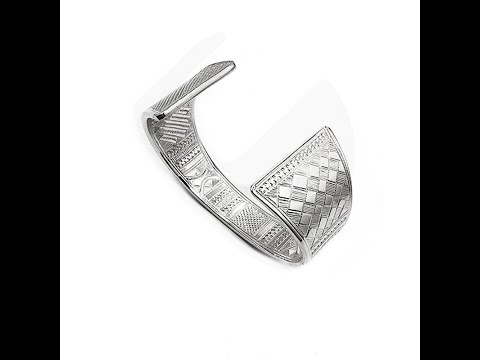 Ethnopur Irregular Engraved Tuareg Cuff,