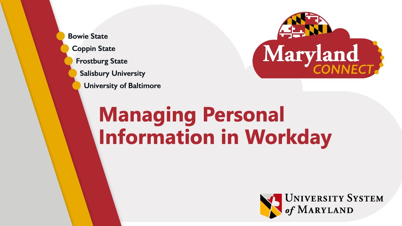 Managing Personal Info in Workday
