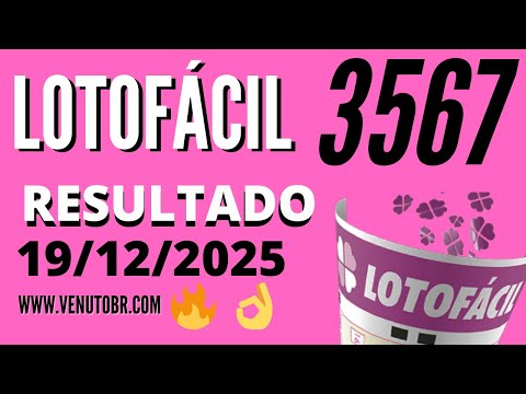 🍀 Resultado Lotofácil 3567
