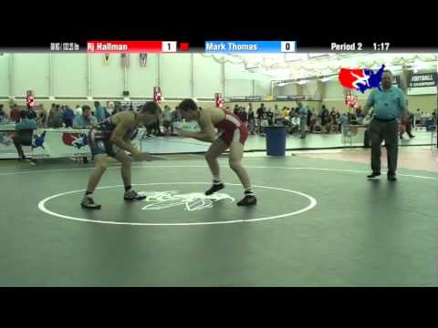 University Nat`ls FS  60 KG / 132.25 lbs: Rj Hallman vs. Mark Thomas
