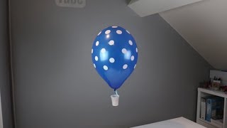 HOW TO MAKE A  HOT AIR BALLOON WITH HELIUM BALLOON  (MONTGOLFIER)
