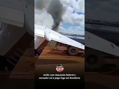 Avião de pequeno porte cai em Extrema (RO) com vereador e deputado federal