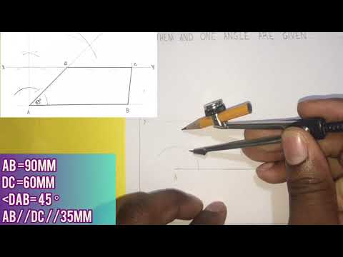 How to construct a TRAPEZIUM given THE PARALLEL SIDES, PERPENDICULAR DISTANCE  and ONE ANGLE