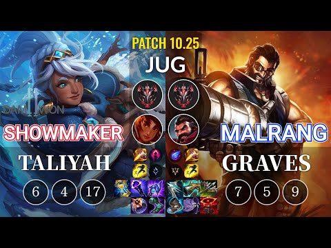 DWG Showmaker Taliyah vs Malrang Graves Jungle - KR Patch 10.25