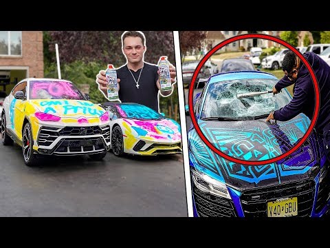 My R8 Windshield Was SMASHED! (Spray Paint PRANK Gone Wrong)