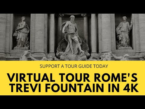 Tour virtual da Fonte de Trevi em Roma com guia local especializado em 4K