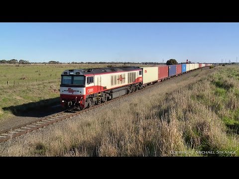 7922V Wimmera Container Lines Dooen/Horsham Freight Train (27/6/2019) - PoathTV Australian Railways