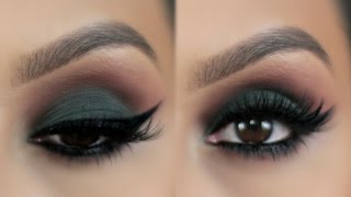 OLIVE GREEN SMOKEY EYE MAKEUP TUTORIAL | BEAUTYYBIRD