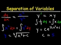 Separable First Order Differential Equations Basic Introduction