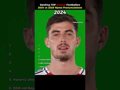 Ranking TOP Arsenal Footballers 2024 vs 2025 Name Pronounciations #saliba #saka #arsenal
