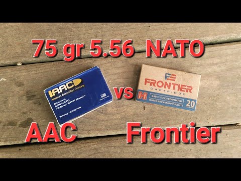 AAC 75gr 5.56 NATO vs Hornady Frontier 75gr NATO