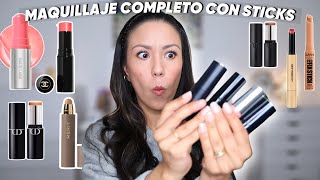 Maquillaje completo utilizando solo productos en Stick ✨|Dior| Merit |Chanel| Haus Labs | Hourglass.