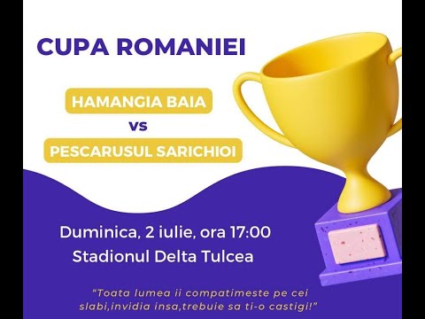 LIVE #Fotbal - Cupa Romaniei AJF Tulcea: Hamangia Baia - Pescarusul Sarichioi | FINALA 2023