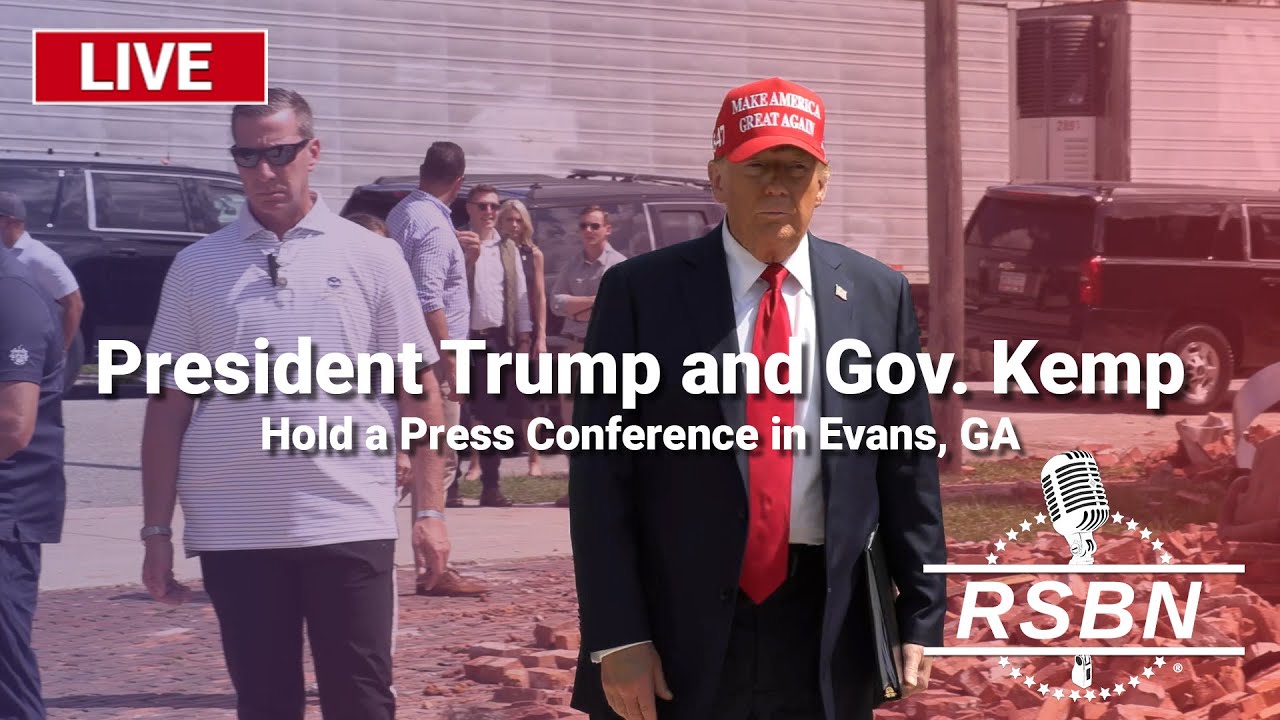 LIVE: President Trump and Gov. Kemp Hold a Press Conference in Evans, GA - 10/4/24