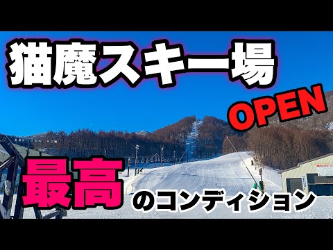 猫魔スキー場オープンコース状況！初日から最高