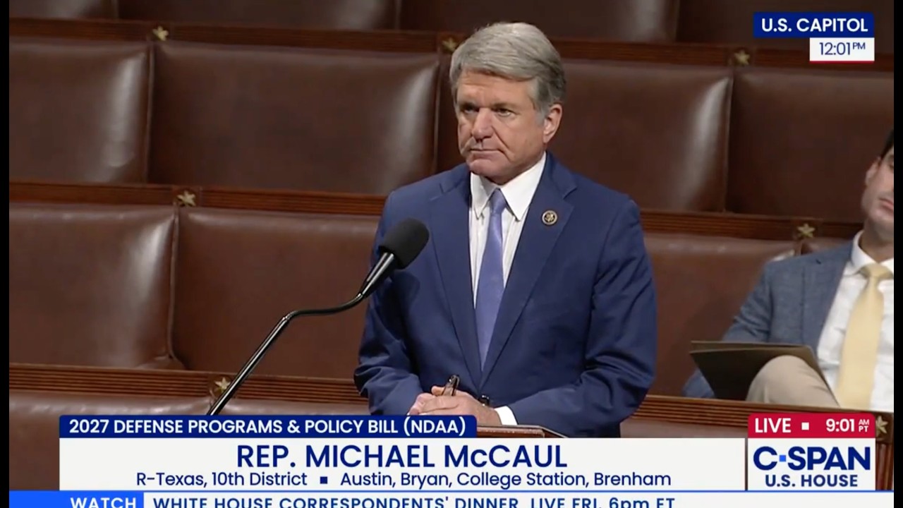 Video: McCaul urges House support for Luttrell-led NDAA amendment on veteran ibogaine access