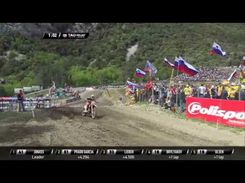 MXGP of Trentino MX2 race 2 Julien Lieber & Jorge Prado Battle