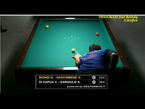 Nascimbene Biondi vs DiCapua Gargiulo - Camp.Italiano Biliardo a Coppie 2016 @TREDICALCIO