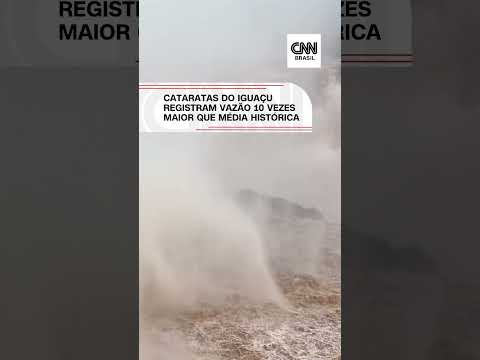 Cataratas do Iguaçu registram vazão 10 vezes maior que a média histórica