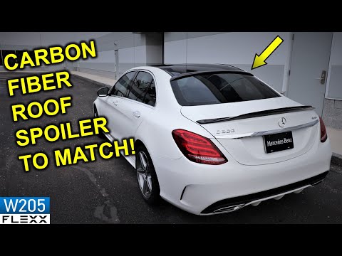 Installed a Carbon Roof Spoiler to match Carbon Fiber Wing on the Mercedes W205 C300