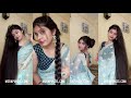 MsRapunzel Indian Rapunzel Models Her Silky Long Hair In Almost Transparent Saree