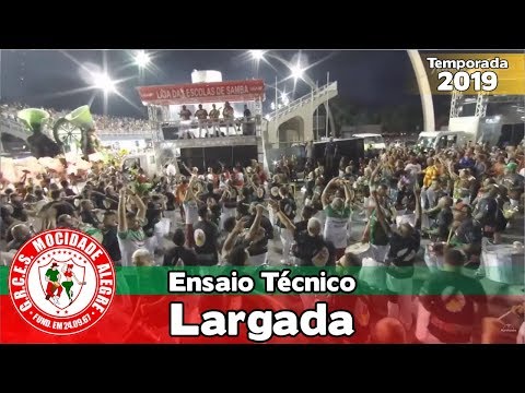 Bateria Mocidade Alegre 2019 -  Bateria no ensaio técnico (Largada) - Apoteose ao vivo SP