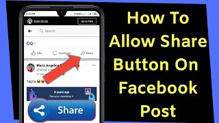 How To Allow Share Button On Facebook Post  Make F