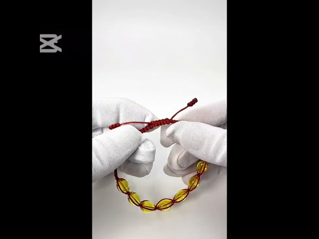 قوافل سوار من حبات كهرمان بلطيقي طبيعي - Bra0008