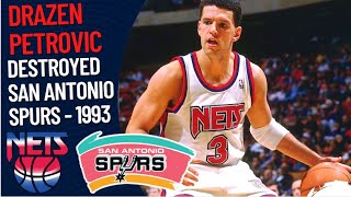 Drazen Petrovic 34 pts VS San Antonio Spurs | 1993