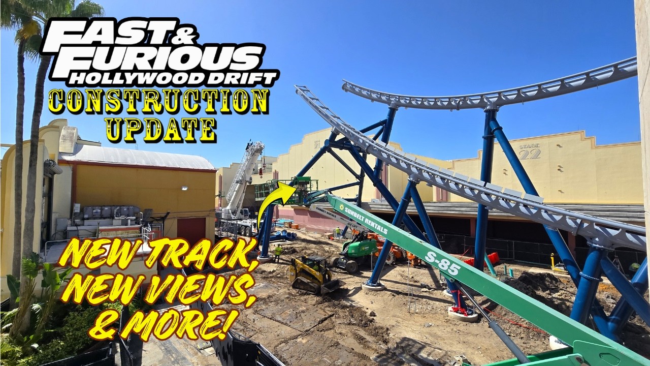 Universal Orlando Resort Fast & Furious: Hollywood Drift Roller Coaster Construction Update 7.15.26