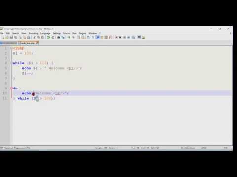 Php Bangla Tutorial Part 021 While And Do While Loop