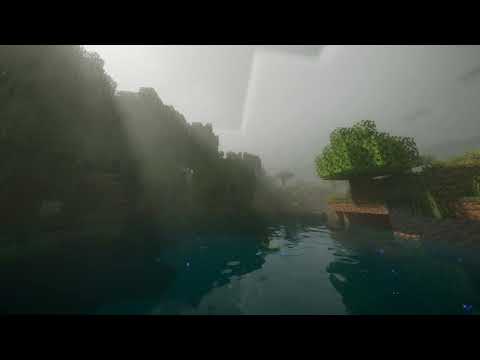 Minecraft Relaxing Music | Raining sound | Sleep, Study and Chill