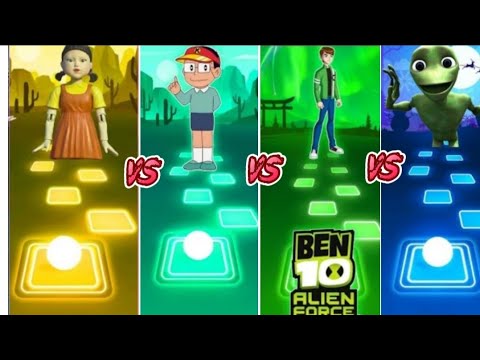 Red light Green light VS Kiteretsu VS Ben 10 VS tomato ko sita-Tiles Hop EDM Rush#viral#NiruGAMING95