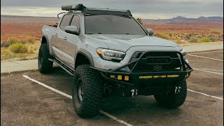 MODIFICATIONS UPDATE FOR 2024! 3RD GEN TACOMA WITH KINGS SUSPENSION, BAJA LIGHTS, STEEL BUMPER!
