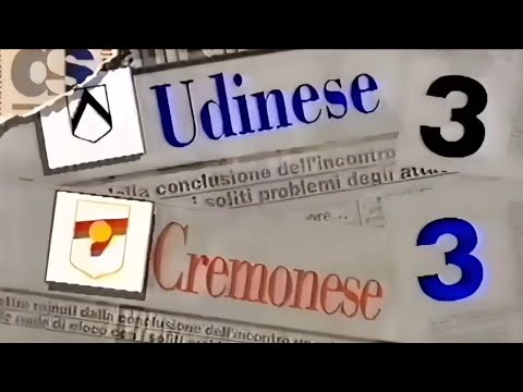 Udinese-Cremonese 3:3, 1993/94 - Domenica Sportiva (doppietta di Stefano Borgonovo & Andrea Tentoni)
