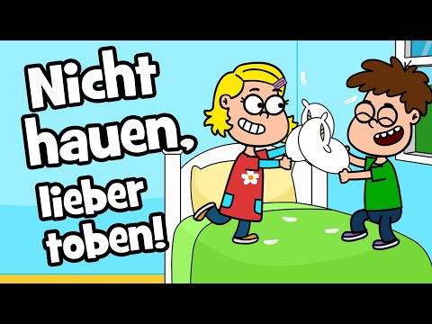 ♪ ♪ Kinderlied Nicht hauen, lieber toben - Hurra Kinderlieder - mit Ärger umgehen - sich vertragen