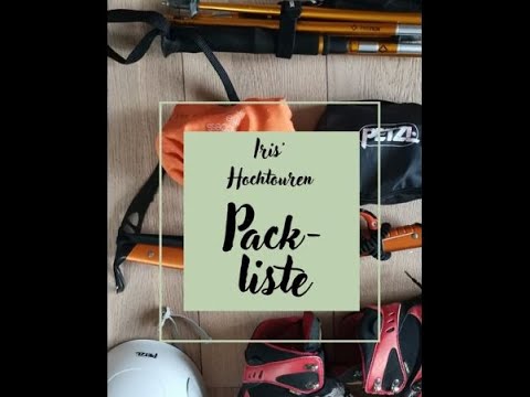 Packliste Hochtouren