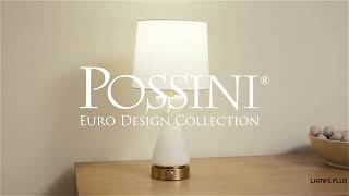 1_Watch A Video About the Possini Euro Rommy White Glass Battery Powered Accent Table Lamp
