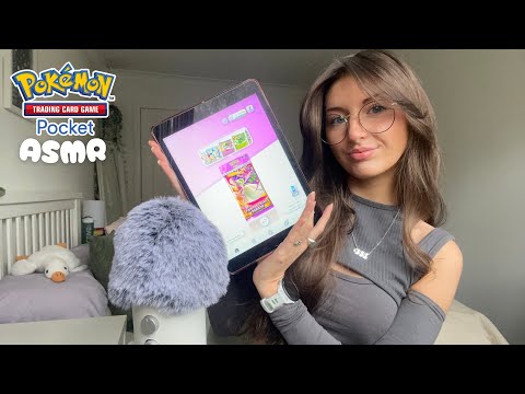 ASMR Opening new Fantastical Parade Pokémon TCGP packs!🔮 (close whispers, screen tapping)
