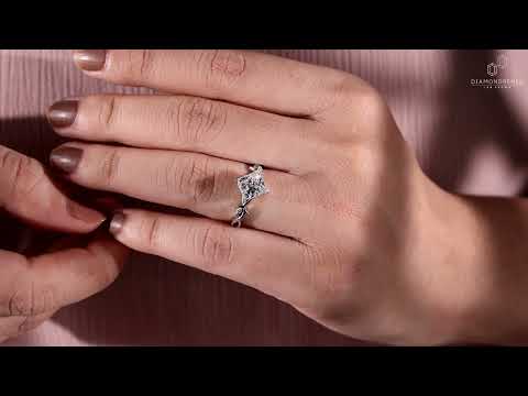 2.01 CT Princess Cut Lab Grown Diamond Engagement Ring, Lab Created Diamond Ring, Wedding Ring