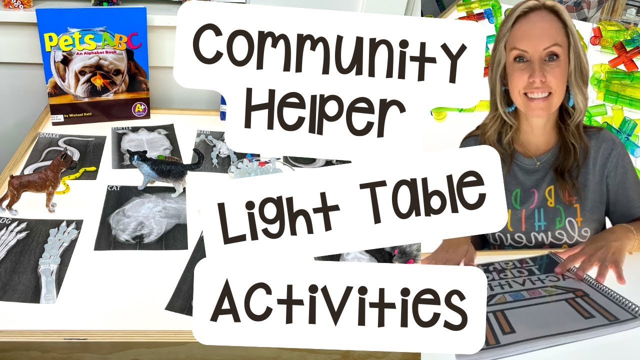 Community Helper Light Table Ideas for Preschool, Pre-k, & Kindergarten