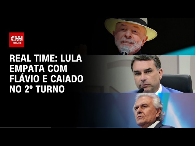 Real Time: Lula tem empate técnico com Flávio e Caiado no 2º turno | LIVE CNN