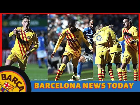 Linares Deportivo vs Barcelona. Ousmane Dembele goal, Ferran Jutgla goal. Highlights [in pics]