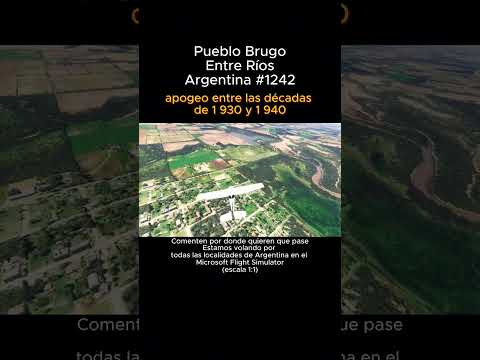 Pueblo Brugo, Entre Ríos desde el Microsoft Flight Simulator #pueblobrugo #entrerios #msfs