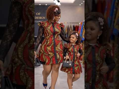 MISHONO YA MAGAUNI YA VITENGE MAMA NA MTOTO #fashion #latestafricaprint #zamakalefashion